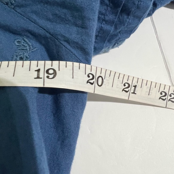 Sea New York Loren Tunic Dress Blue Embroidered Cotton Size L Yacht Wife - Picture 7 of 12